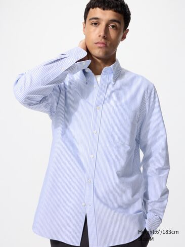 Uniqlo Oxford Slim Shirt | مخطط in Kuwait