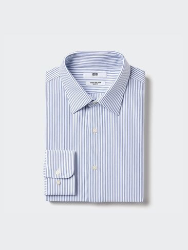 Uniqlo Super Non-Iron Jersey Slim Shirt | Striped in Kuwait