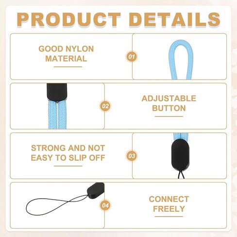 PATIKIL Camera Wrist Strap, Adjustable Nylon Phone Wristlet Straps Lanyard String for Camera Keys Keychain Phone USB in Saudi Arabia