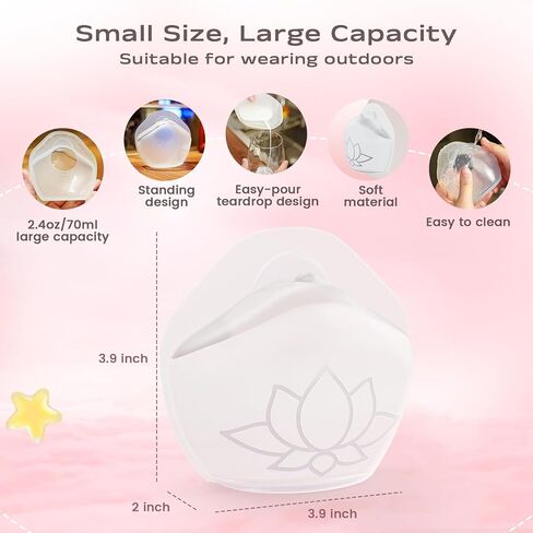 Milk Collectors for Breastfeeding Breast Milk Collector Milk Catcher for Breastfeeding BPA-Free Post Partum Essentials Breast Feeding Essentials (1oz/30ml, 4 Counts) in Kuwait