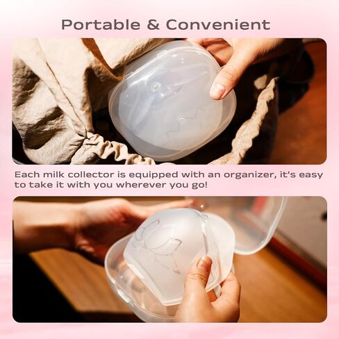 Milk Collectors for Breastfeeding Breast Milk Collector Milk Catcher for Breastfeeding BPA-Free Post Partum Essentials Breast Feeding Essentials (1oz/30ml, 4 Counts) in Kuwait
