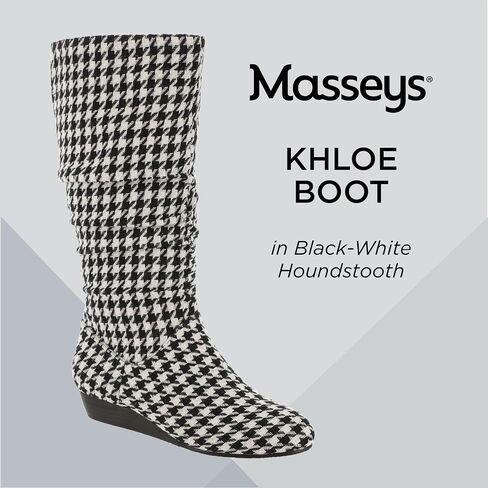 Masseys Women's Khloe Slouchy Mid Calf Wedge Boot in Saudi Arabia