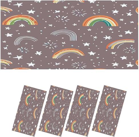 4 Pack Fluorescent Light Covers for Ceiling Lights Rainbows Baby scandinavian pattern Baby boho cute rainbows Grey Magnetic Light Filters Diffuser Shade for Classroom Home Office School in Saudi Arabia