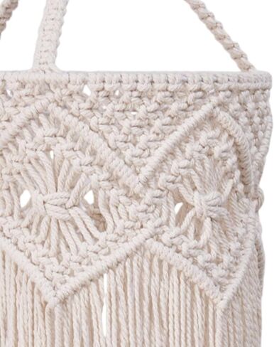 مصباح السقف Macrame الظل غطاء ضوء معلقة ، زخرفية مصنوعة يدويا بوهو قلادة ضوء الظل للظلول لمطعم الحضانة ، نمط ج in Kuwait
