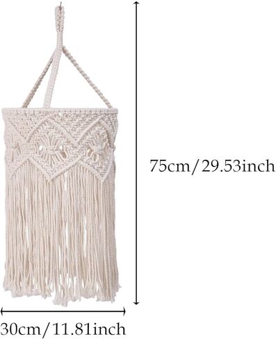 مصباح السقف Macrame الظل غطاء ضوء معلقة ، زخرفية مصنوعة يدويا بوهو قلادة ضوء الظل للظلول لمطعم الحضانة ، نمط ج in Kuwait