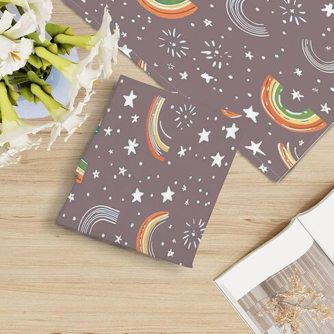 4 Pack Fluorescent Light Covers for Ceiling Lights Rainbows Baby scandinavian pattern Baby boho cute rainbows Grey Magnetic Light Filters Diffuser Shade for Classroom Home Office School in Saudi Arabia