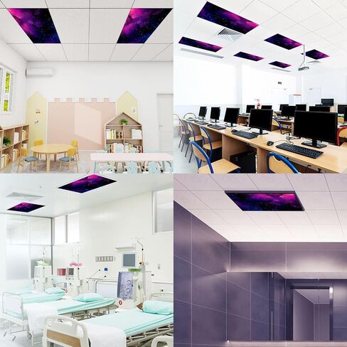 6 Pack Fluorescent Light Covers for Ceiling Lights Sloth pattern animal cartoon sloths eat dancing dream Cute zoo Magnetic Light Filters Diffuser Shade for Classroom Home Office School in Saudi Arabia