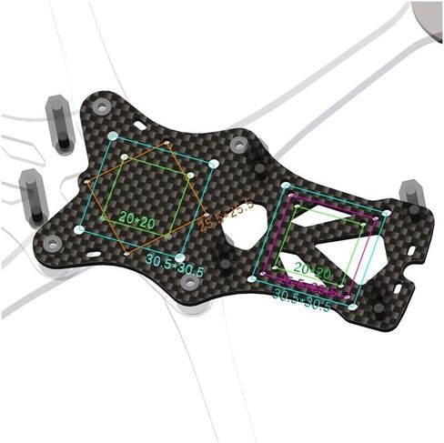 APEX EVO Carbon FPV Frame Kit for Vista Polar Nebula Pro Link Phoenix O3 Air Unit 2306 Motor(Only 3D TPU) in Saudi Arabia