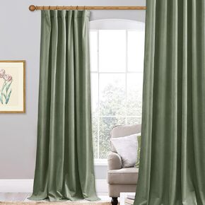 StangH Navy Blue Velvet Curtains 96 inches Long for Living Room, Luxury Blackout Sliding Door Curtains Thermal Insulated Window Drapes for Bedroom, W52 x L96 inches, 1 Panel