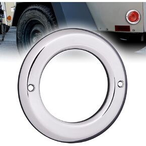 TRUE MODS 4pc 2.5 inch Round LED Marker Light Chrome Bezel [Install-On-Grommet] for SIL2506 SIL2513 LED Trailer Marker Lights