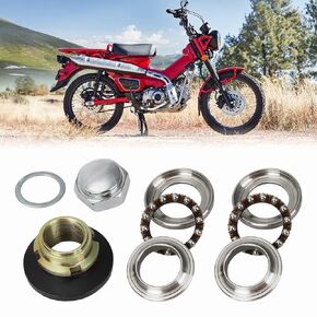 Alpha Rider Steering Stem Bearing Rebuild Kit for Honda CT70 CT90 CL70 SL70 XL70 XR100 CL90 ATC200 ATC70 Z50 ATC185 Mini Trail Bearing Stem Set Fork Stem Dust Seal Assembly