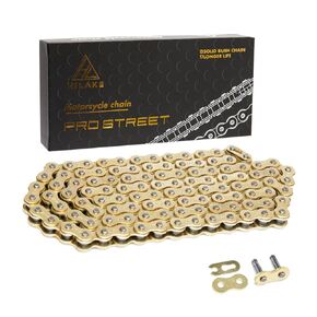 415 Motorcycle Chain 110 Links Non O-Ring with Connecting Master Link and Chain Breaker Heavy Duty Drive Chain for Motorcycle Bicycle Go Kart Mini Trail Bike