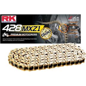 RK Racing Chain GB428MXZ1-110 Gold 110 Link Heavy Duty Racing Chain with Connecting Link