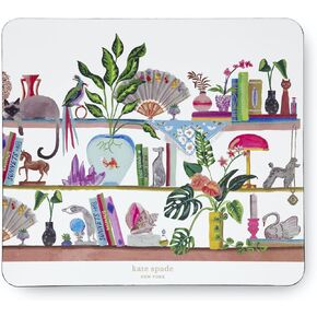Kate Spade New York Leatherette Mouse Pad, 9" x 8" Mouse Mat with Non-Slip Back, Cute Mouse Pad for Office Desk, Bookshelf