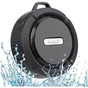 Bluetooth Speakers,Portable Wireless Outdoor Speaker with HD Soun, IPX7 Waterproof Shower Speaker, TWS, Enhanced Bass, 6H Playtime,Built in Mic for Sports, Pool, Beach, Hiking, Camping (Black) in Kuwait