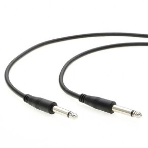 InstallerParts 6Ft 1/4" Mono Male to Male Audio Cable - Compatible with Amplifiers, Instruments, and Microphones