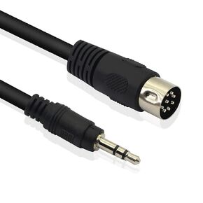 GINTOOYUN 8 Pin DIN to 3.5mm Cable, DIN 8 Pin Male to 3.5mm TRS Male Stereo Plug Converter Audio Cable for MP3, PC, TV, Android to Vintage Stereo Equipment (1m)