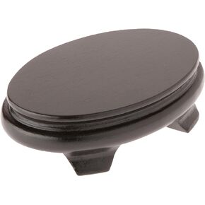 Plymor Black Oval Wood Veneer Footed Display Base, 4" W x 2.5" D x 1.25" H