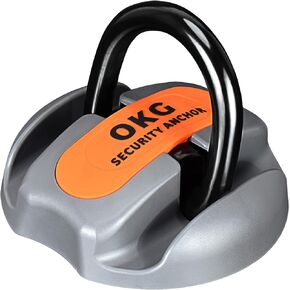 Heavy Duty Ground Anchor, 9/16" (14mm) Thick Swing Hardened Steel Lock Shackle - Garage, Parking Permanent Concrete Anchor- Ideal for Bicycle, Motorcycle, Generator, Trailer Anti Theft Lock Anchor