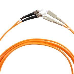 SC to ST Fiber Patch Cable, 3M (9.84ft) Multimode Duplex 50/125um OM2 Fiber Jumper- SC/UPC-ST/UPC Fiber Patch Cords Orange