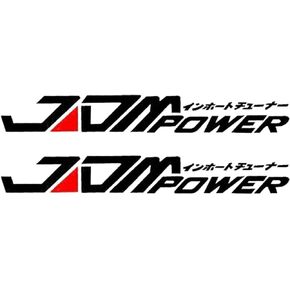 2Pcs Black Creative JDM Power Car Sticker Window Bumper Decal Bumper Stickers for Toyota Honda Volkswagen Mitsubishi, Bumper Stickers, Decals and Magnets