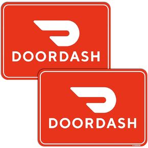 GEEKBEAR Car Magnet (2 Pack) - doordash driver Car Sign with Doordash Logo - Reflective Waterproof Bumper Sign – No Stickers or Decals but Magnets