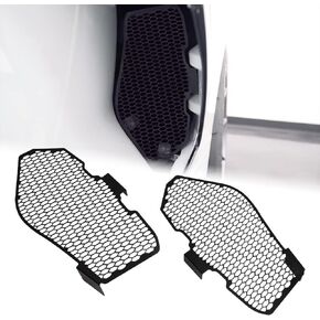 2PCS Side Intake Grille Guard Set, Driver and Right Passenger Side Front Bumper Grille Grill Cover, Black Side Pair Air Intake Vent for Corvette C8 2020-2022 (Black)
