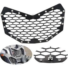 شبكة شبكية من الفولاذ الأسود، شبكة أمامية X3، شبكة ممتصة للصدمات لـ Can-Am Maverick X3 2016 2017 2018 2019 2020 2021 2022 2023 (Mesh Grille-B) in Kuwait