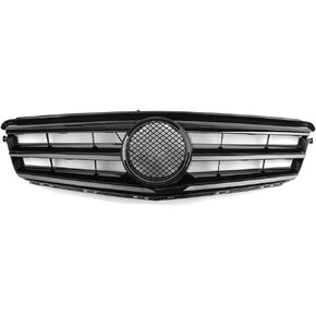 Topteng 𝐅𝐫𝐨𝐧𝐭 𝐆𝐫𝐢𝐥𝐥𝐞 𝐂𝐞𝐧𝐭𝐞𝐫 𝐆𝐫𝐢𝐥𝐥 with LED Emblem compatible with BENZ W204 C300 C350 2008 2009 2010 2011 2012 2013 2014, NOT fit on C63 AMG