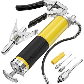 Grease Gun Coupler&Grease Gun Needle Tip Set +Fittings Cleaner,Quick Release & Strong Locking 12000 PSI High Pressure Grease Gun Tip 1/8" NPT