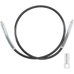 10000PSI Grease Gun Hose Kit 47" with Coupler for All TaskStar Electric Grease Guns, All Hand-Pump Grease Guns and Common for Most Other Battery Grease Guns 1/8’’NPT-1/8’’NPT Flexible Hose