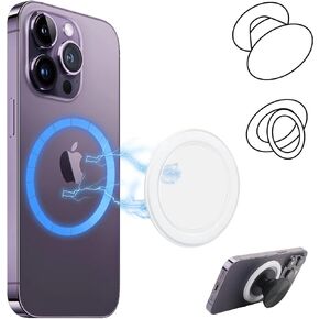 Frosted Magnetic Base for PopSocket Phone Grips Holder for iPhone 15/14/13/12 Removable Phone Stand Compatible with MagSafe Cases
