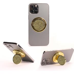 HANDL O MagSafe Gold Glitter Removable Phone Grip & Stand for Smartphone – for Magnetic Charging