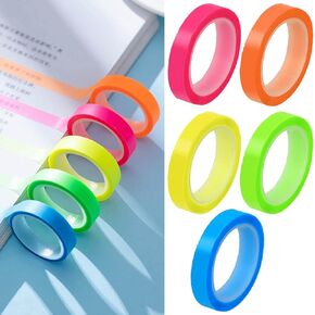 Highlighter Tape Removable, 5 Rolls Clear Color Tape Highlighter Labels, Highlighter Labels for Reading Lesson, Book Annotation Kit for Reading, Textbook (5)
