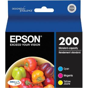 EPSON 200 DURABrite Ultra Ink Standard Capacity Color Combo Pack (T200520-S) Works with WorkForce WF-2520, WF-2530, WF-2540, Expression XP-200, XP-300, XP-310, XP-400, XP-410