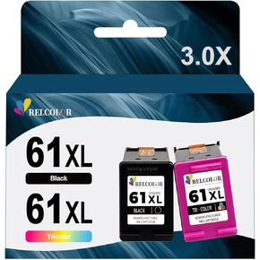 Remanufactured Ink Cartridge Replacement for HP 61XL 61 XL Black Color Combo for HP61 HP61XL for 5530 4500 2540 4630 4501 4502 4635 3050 2542 2541 3510 2514 3512 1000 1010 1510,2 Pack