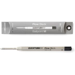 LEUCHTTURM1917 - Ballpoint Pen Parker Style Refills for Drehgriffel Nr 1 - Document Proof ISO 15727-2 (2 Pack, Bold Point, Royal Blue)