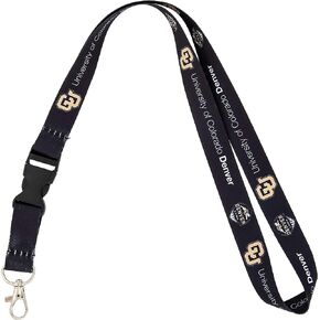 University of Colorado Denver CU Lynx Car Keys ID Badge Holder Lanyard Keychain Detachable Breakaway Snap Buckle (Black)