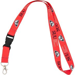Desert Cactus Southern Utah University Thunderbirds Car Keys ID Badge Holder Lanyard Keychain Detachable Breakaway Snap Buckle (Red)