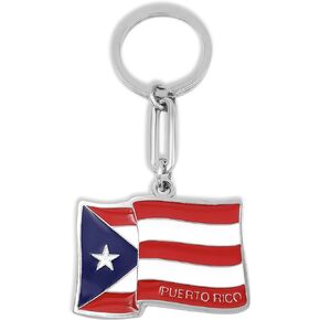 Puerto Rico Flag Keychain "Bandera de Puerto Rico llavero"