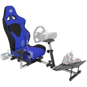 GEN3 Racing Wheel Simulator Stand Cockpit Orange on Black, Video Game Controller, Fits All Logitech G923, G920, Thrustmaster, Fanatec Wheels, Compatible with Xbox One, PS4, PC Platforms.