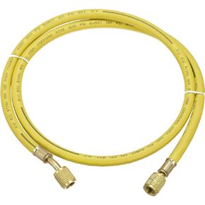 uxcell Refrigerant Charging Hose, 1/4 SAE to 0.43 SAE Thread 3.94Ft Length 600PSI Tube HVAC Hoses, for Home Air Conditioner Refrigeration Maintenance, Yellow