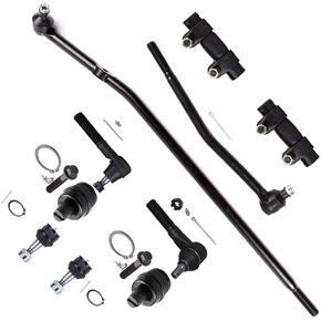 SCITOO 10pcs Front Suspension Kit Center Link Tie Rod End Adjusting Sleeve Ball Joint Fit 2003-2004 For Ford E-150 & E-150 Club Wagon 1992-2002 E-150 Econoline & E-150 Econoline Club Wagon