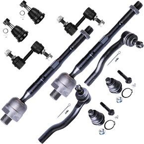 SCITOO 10pcs Front Suspension Kit Inner Outer Tie Rod End Sway Bar Link Lower Upper Ball Joint Fit 2005-2019 For Nissan Armada 2004-2015 For Nissan Titan 2004-2013 For Infiniti Qx56