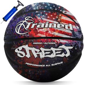 Outdoor Basketballs, Performance Rubber Cover Stands up to Concrete or Asphalt Training Shooting Basketball - 28.5" in Kuwait