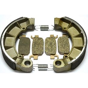Front Brake Pads Rear Brakes Shoes for Honda Rubicon 500 TRX500 FA/FAA 2005-2014 - GPScape TRX500 FGA 2005-2008 - Foreman 500 2x4 4x4 TRX500 FE FM FPE FPM TM 2005-2011 H343 FA410 MC0378