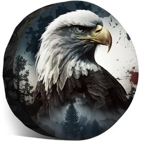 Spare Tire Cover,Small tire Cover， Tire Cover for RV Trailer, Waterproof Leather Wheel Cover, Travel Trailer SUV Truck A, 14"