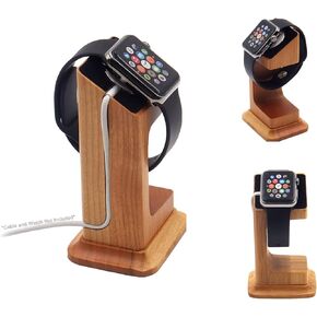قاعدة شحن خشبية وحامل شاحن من الخيزران متوافقة مع جميع سلاسل Apple Watch SE in Kuwait