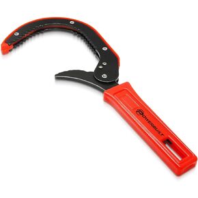 Powerbuilt - Jaw Type Oil Filter Wrench, Specialty Tools (Auto), Service Tools - Grease & Lubrication, Oil Filter Wrenches (942006), Red
