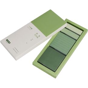 Green Sticky Notes Set, 240 Sheets Lined Pastel Sticky Note Pads, Portable Macaron Sticky Notes, 240 Sheets Self-Stick Index Tabs Flag Organizer for Planner, Bullet Journal, Calendar (Avocado Green)